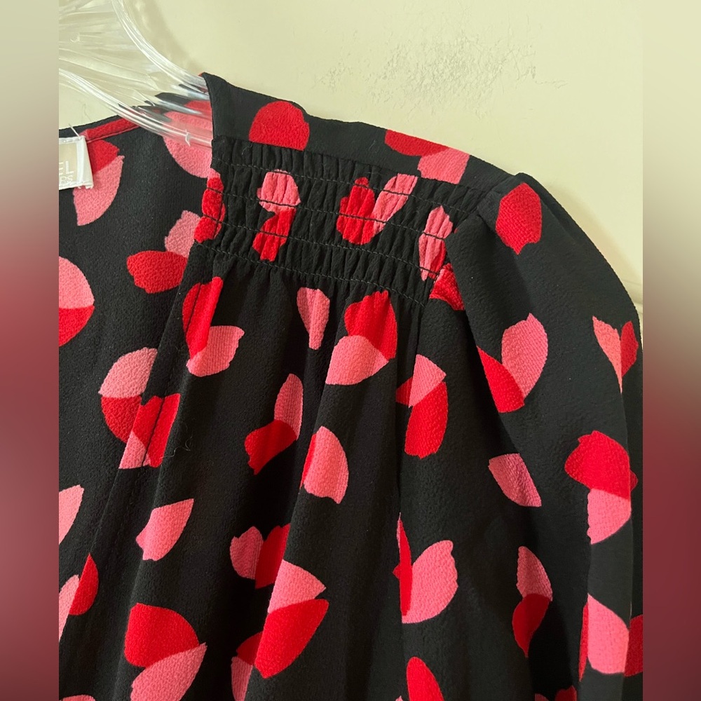MICHAEL Michael Kors Black and Pink  Pattern Dress Designer Size Medium - Picture 9 of 16